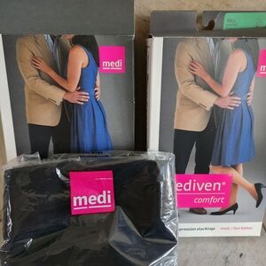 MEDI Compression Stockings II Thigh Bead Ebony NIB 2pairs